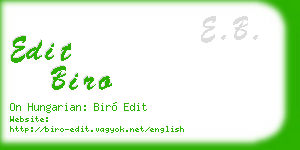edit biro business card