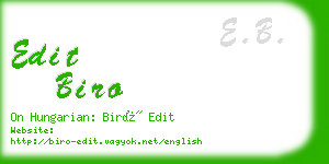 edit biro business card